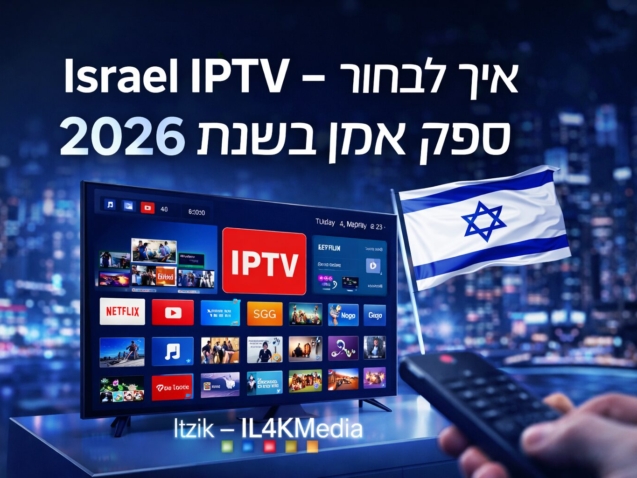 Israel IPTV על טלוויזיה חכמה עם דגל ישראל – בחירת IPTV ישראל אמין בשנת 2026