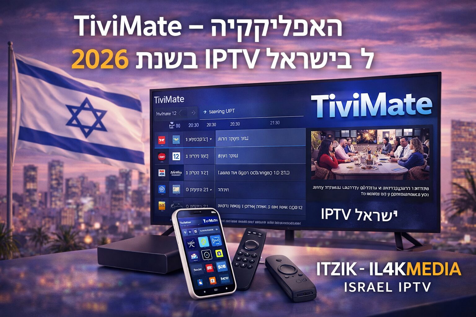 TiviMate – האפליקציה המתקדמת ביותר ל־IPTV ישראל בשנת 2026